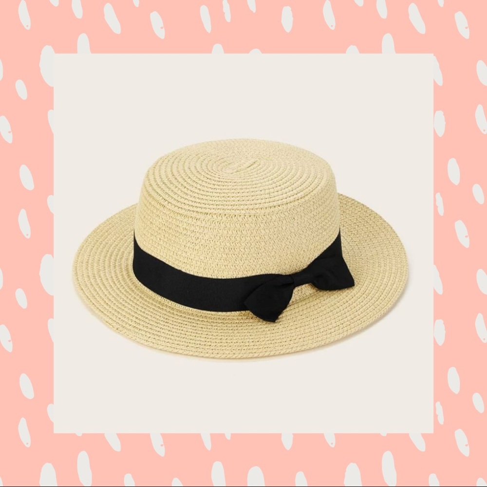 Cute Straw Hat with Bow